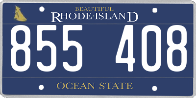 RI license plate 855408