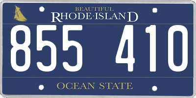RI license plate 855410