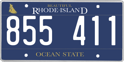 RI license plate 855411