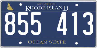 RI license plate 855413