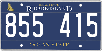RI license plate 855415