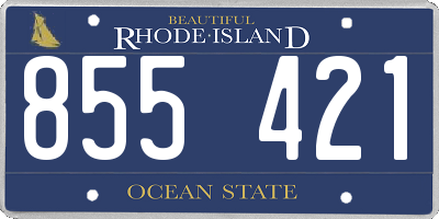 RI license plate 855421