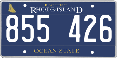RI license plate 855426