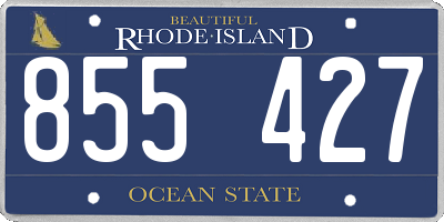 RI license plate 855427