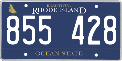 RI license plate 855428