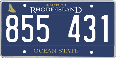 RI license plate 855431