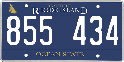 RI license plate 855434