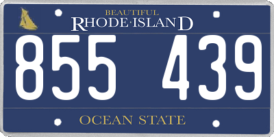 RI license plate 855439