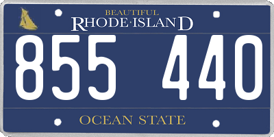 RI license plate 855440
