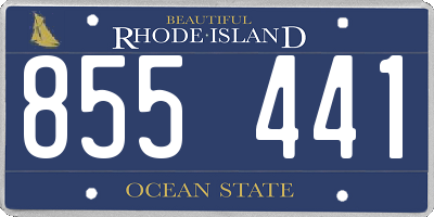 RI license plate 855441