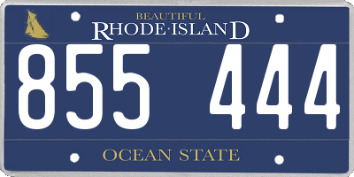 RI license plate 855444