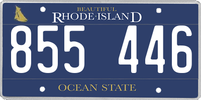 RI license plate 855446