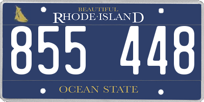 RI license plate 855448