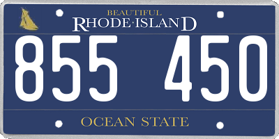 RI license plate 855450