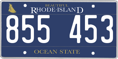 RI license plate 855453
