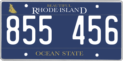 RI license plate 855456
