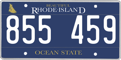 RI license plate 855459