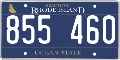 RI license plate 855460