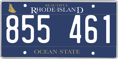 RI license plate 855461