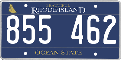 RI license plate 855462