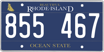 RI license plate 855467