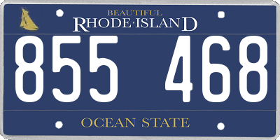 RI license plate 855468
