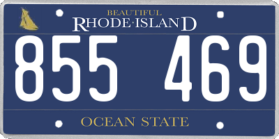 RI license plate 855469