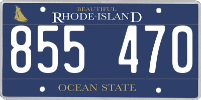 RI license plate 855470