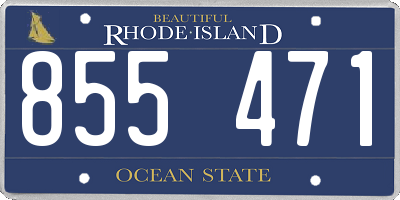 RI license plate 855471
