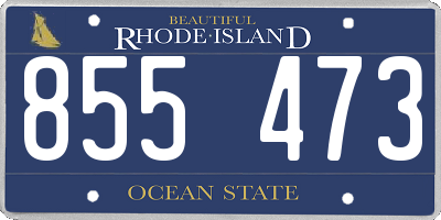 RI license plate 855473