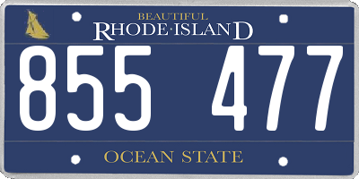 RI license plate 855477