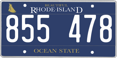 RI license plate 855478
