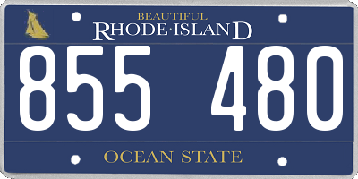 RI license plate 855480