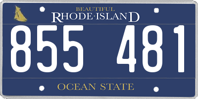 RI license plate 855481
