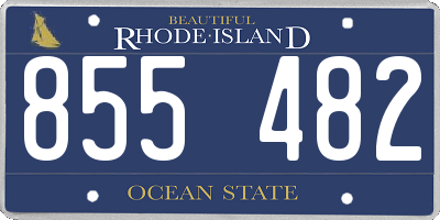 RI license plate 855482