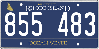 RI license plate 855483