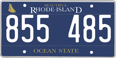 RI license plate 855485