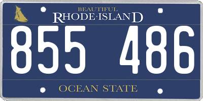 RI license plate 855486