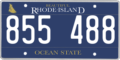 RI license plate 855488