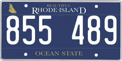 RI license plate 855489