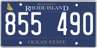 RI license plate 855490