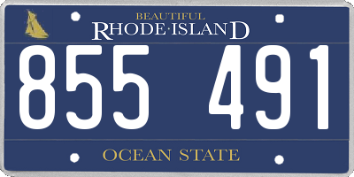 RI license plate 855491
