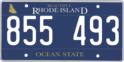 RI license plate 855493
