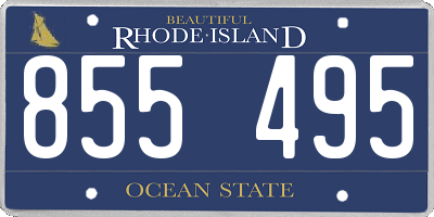 RI license plate 855495