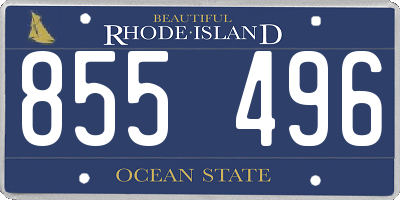 RI license plate 855496