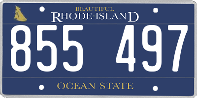 RI license plate 855497