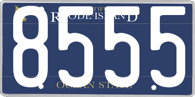 RI license plate 8555
