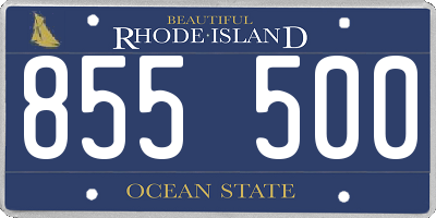 RI license plate 855500