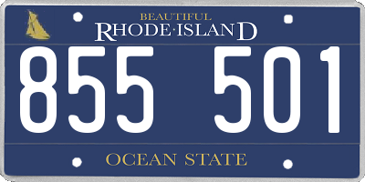 RI license plate 855501