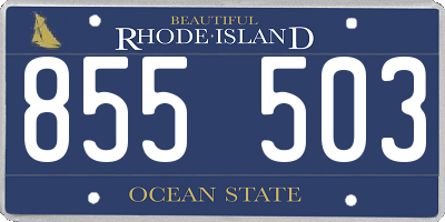 RI license plate 855503